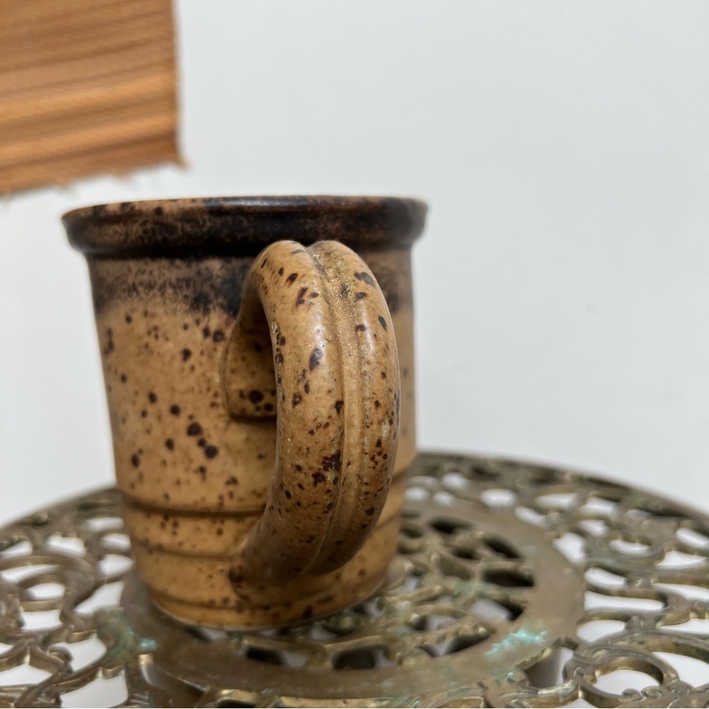 Vintage Speckled Stoneware Watering Pitcher - Picture 10 of 11